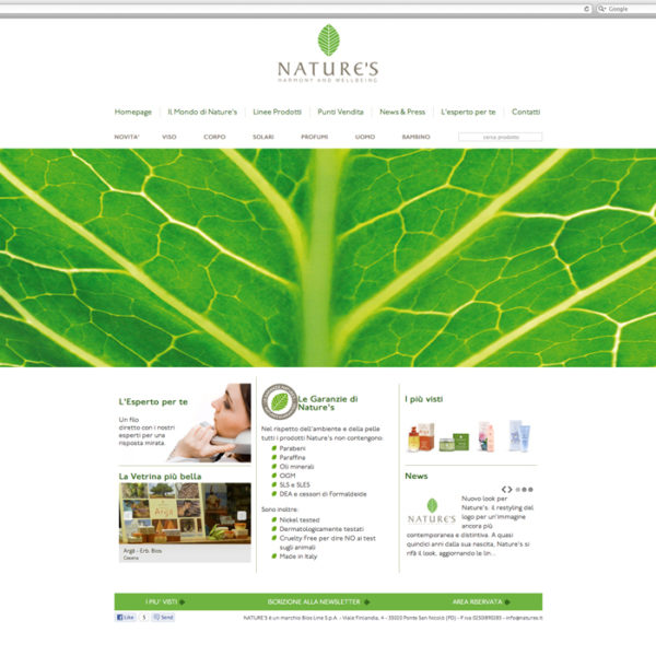 È online il nostro nuovo sito Nature’s. Tutto da scoprire!