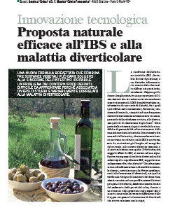 Innovazione tecnologica. Proposta naturale efficace all’IBS e alla malattia diverticolare